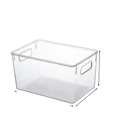 DOOSO Stackable Refrigerator Organizer Bin Clear PET Freezer Fridge Storage Box Vegetable Container