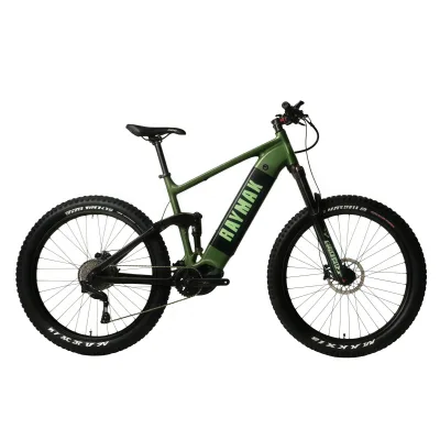 RAYMAX EMTB 27.5 Inch Aluminum Alloy Full Suspension Electric Mountain Bike Bafang M510 250W Motor for Deore 10 Speed