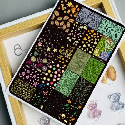 Autumn Maple Leaves Nail Stamping Plates Stainless Steel Flowers Image Nail Stamp Template Plates Rectangle Manicure Stencils