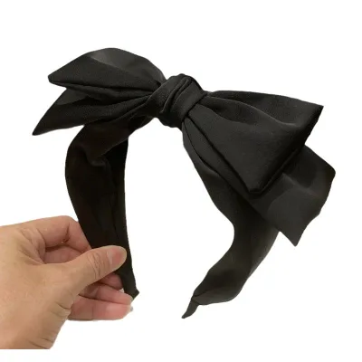 Fashion Bow Headband Spa Headband One-sided Hemp Headbands for Women