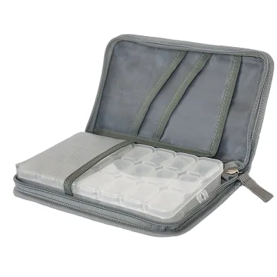 Portable Zipper Cloth Bag Medicine Case for Holding Supplements Vitamins and Fish Oils Travel Pill Case Organizer