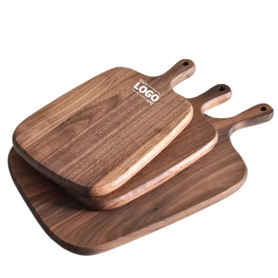 Custom Walnut Cutting Board with Handle: Small Wooden Chopping Board for Bread, Vegetables & Cheese