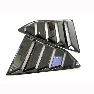 GOG Auto Part ABS Plastic Gloss Black Rear Side Window Louver Cover for Camaro Shutter Cover Trim 2016-2020