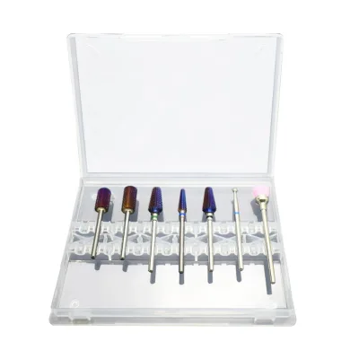 Nail Dril Bit Set Manicure 7pcs 3/32'' Nail Drill Bits for Hot Sell Carbide Tungsten High Quality Nail Art Tools