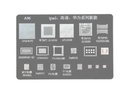 BGA Reballing Stencil Solder Template for Samsung Galaxy for Huawei for Xiaomi MTK Series PCB BGA Chip Repair