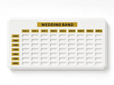 Custom 60-slot Leather Ring Tray Horizontal Inclined Ring Display Tray for Jewelry and Accessories
