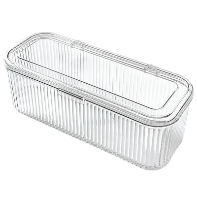 GREENSIDE Powder Puff Storage Box for Cosmetic Brush Dust-Proof Container PET Material Modern Minimalist Style Cushion Organizer