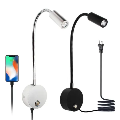 Touch Dimmable Bedside Wall Lamp Led Hose Spotlight Background Wall Reading Lighting Picture Lamp