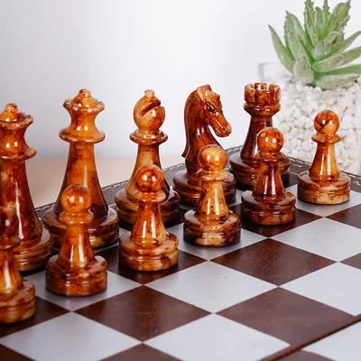 Acrylic Chess Set Luxury Folding Magnetic Leather Chess Board Portable Chess Games