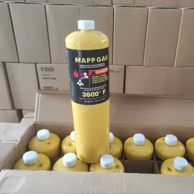 Industrial Grade MAPP GAS 16OZ 453.6G Quality Chinese Factory Refrigerant Gas Low Price Mapp Can Packing