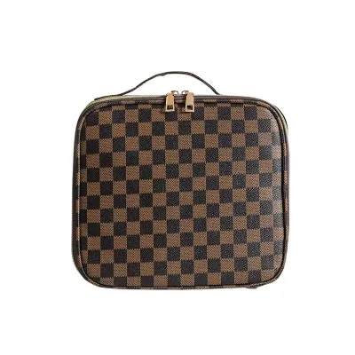 Hot Sale Waterproof Brushes Fashion Plaid Makeup Bag Cosmetic Pouch Christmas Birthday Present Cosmetic Bags Cases