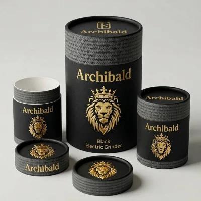 Custom Food Grade Paper Tube Packaging Biodegradable Vitamin Supplement Gummy Capsule Cylinder Container with Lid