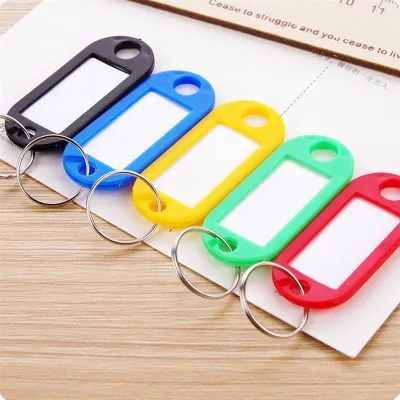 Ready to Ship Hot Selling PVC Keychain Plastic PP Marked Luggage Tag Card for Hotel Room Number Classification Keychain Card Key