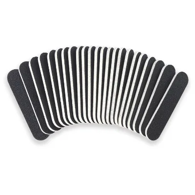 Black Disposable Mini Nail Files 80/80 Grit Nail Files Professional Custom Printed Nail Files