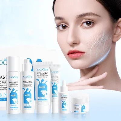Milk Whitening Skin Care Set Organic Moisturizing Nourishing Facial Serum Face Skin Care Kit