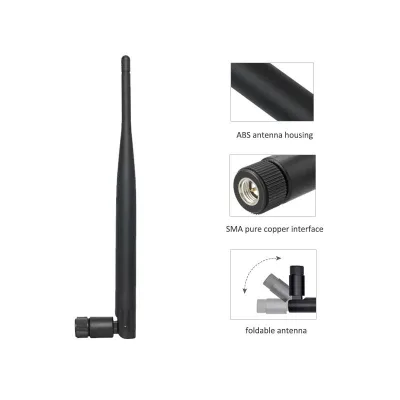 Customizable 2.4G 5.8G Dual Band WiFi Rubber Antenna SMA Male N Male RP-SMA Connector Foldable Design for CCTV