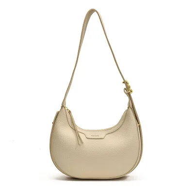 Vintage Hobo Crossbody Bag for Women Pebbled PU Leather Crescent Shoulder Bag Adjustable Strap Retro Handbag
