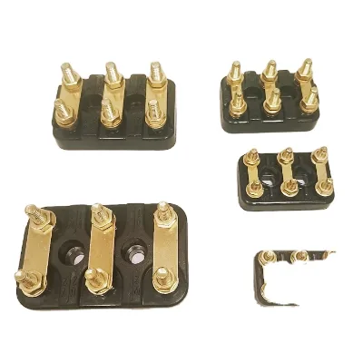 M4 M6 M8 Brass Screw Motor Terminal Board Copper Pin Electrical Motor Connector Junction Block for Power Wire Connection