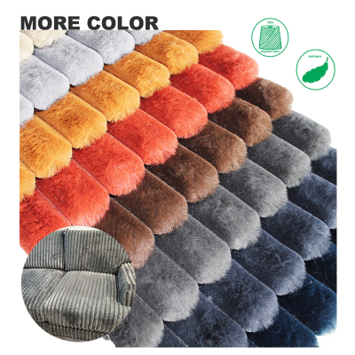 Factory Faux Fur 100% Polyester Jacquard Faux Fur Rabbit Fur for Sofa Fabric
