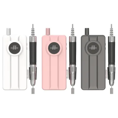 Brushless Cordless Rechargeable Drill Efile Portable 35000rpm Professional Electric Pink Nail Drill Machine