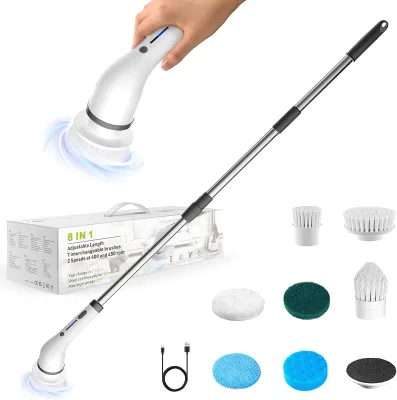Multifunction 8 in 1 Cordless Scrubber Cleaning Brush with 8 Replaceable Brush Heads