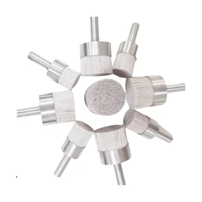 120 Grit Ceramic Abrasive Nylon Miniature Industrial Brushes 50mm Diameter
