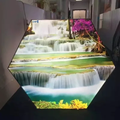 Low Power High Uniformity LED Advertising Sign Mall Bar Counter Custom Heart Waterdrop Irregular Video Wall