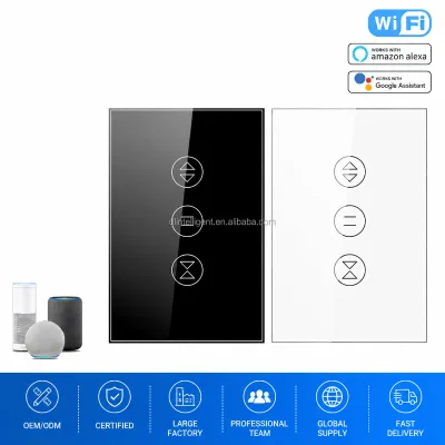 120 American Standard WIFI Intelligent Switch Roller Shutter Switch Supports Alexa Control Automatic Door Garage Door Switch