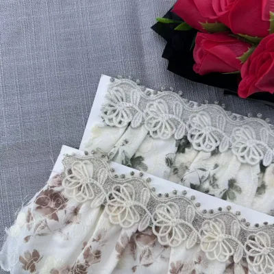 2015 Factory Direct Sales Curtains Lace Water Soluble Fixed French Fabric Edge Decoration Lace Accessories