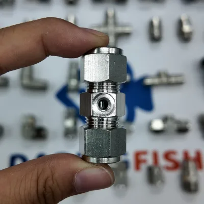DaringFish Brass 9.52mm Double Ferrule Thread Fitting High-Pressure Nylon Spray Hose Connector