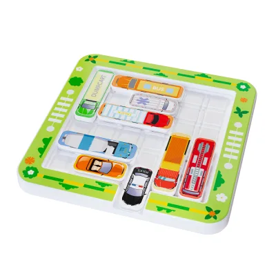 Beijingqi Unisex Plastic Mobile Car Thinking Training Board Game for Parties Kindergarten Huarong Road Kuche Packaged in Box