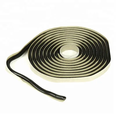 150mmx3mm Double-sided Butyl Adhesive Culvert Joint Tape Windshield Butyl Sealant Snake-shaped Butyl Tape