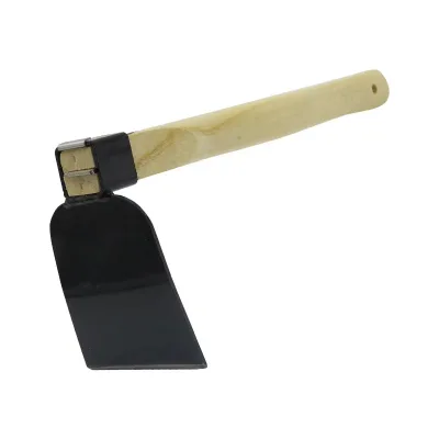 High Quality Carbon Steel Agricultural Garden Tools 2 in One Garden Hoe with Solid Wood Handle Triangle Hoe