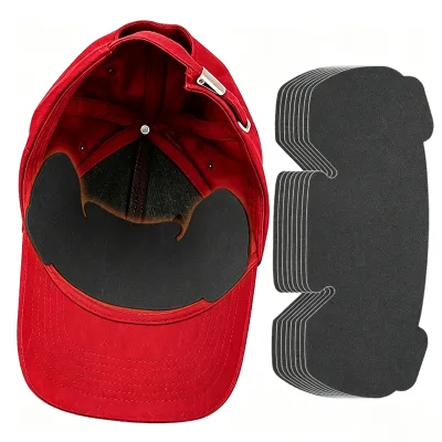Anti-Sweat Hat Liner Sticker, No Residue Adhesive Dirt-Proof Brim Pad for All Cap Styles, Sweat Absorbing Forehead Protection