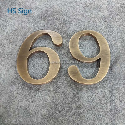 HONGSEN Custom Metal Letters Brass Reception Words Small Brass Alphabet Brushed Brass Letter With Screw