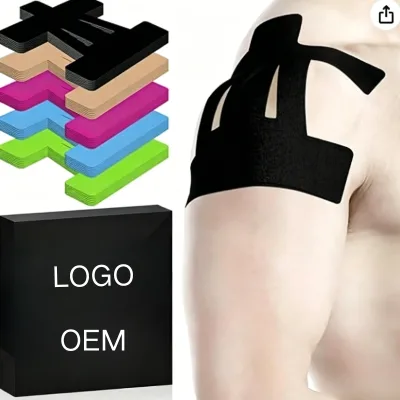 Latex-Free Breathable Cotton Athletic Recovery Kinesiology Tape Menthol 5cm Width Pre-Cut Shoulder Support Sports Water