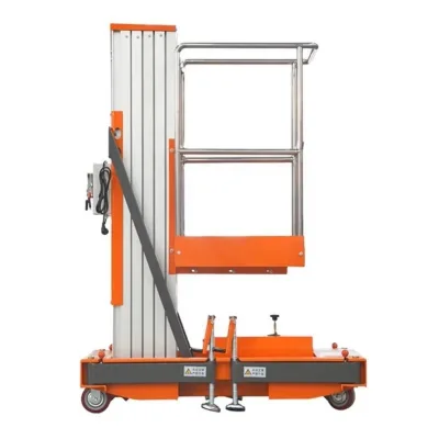 10m 100kg Directly Tradable Single Aluminum Alloy Mast Lift Manlift Best Price