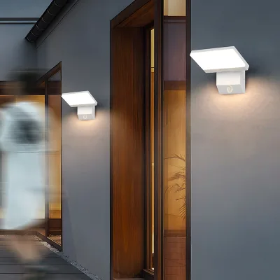 Adjustable-Angle LED Outdoor Waterproof Wall 180 Beam Angle Minimalist High-End Aluminum Wall Sconce for Gardens Balconies