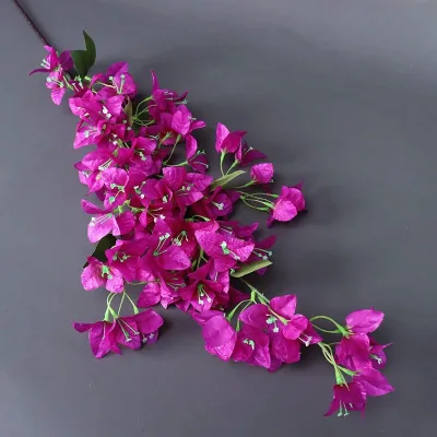High Quality Long Stem 120cm Artificial Silk Pink Bougainvillea Branches Flower for Home Centerpiece Wedding Party Decoration