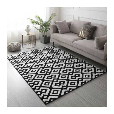 New Arrival Floor Rugs for Living Room Fluffy Polyester Jacquard Pattern Design Shaggy Carpet