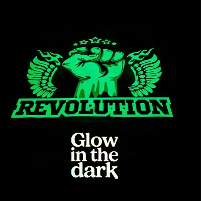 Custom Brand Thermoadhesive Anti-migration Transfer Screen Printing Transfer Glow in the Dark Heat Transfers DTF Stickers