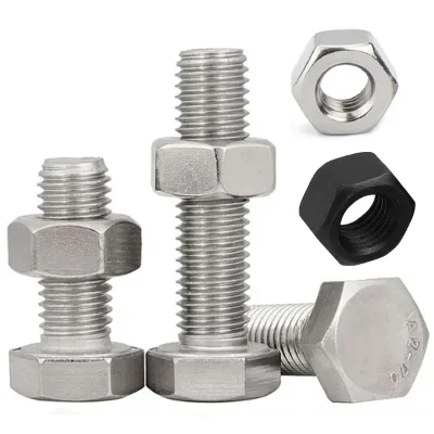 Hot Sale 8.8 10.8 Grade M2 M4 M6 DIN933 931 Zinc Stainless Steel Threaded Fasteners Washer Hexagon Hex Screw Bolt Nut