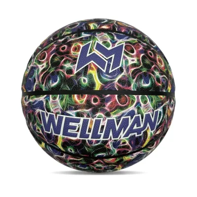 High End Moisture Absorbing PU Printing Design Standard Size 7 Basketball Waterproof Sticker Custom Basketball