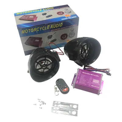 Hot Selling Waterproof Motorcycle Motorbike Mp3 Audio Player With 2 Loudspeakers Alarm Bt Usb Fm Radio