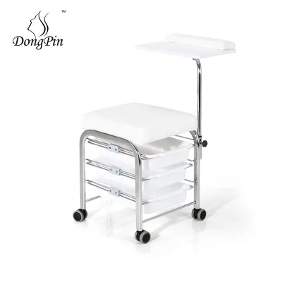 Adjustable Pedicure Chair and Manicure Desk Nail Table Chair Set with 3 Layers for Salon Furniture