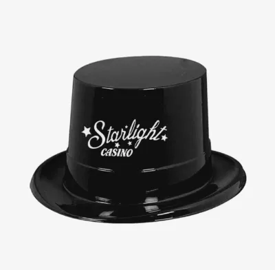Custom Plastic Top Hat for Party Promotional Giveaway With Logo Print Wholesale Costume Headpiece