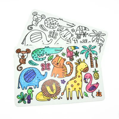 Graffiti Board for Kindergarten Handmade Canvas Scribbler for Wall Painting Silicone Coloring Drawing Table Mat