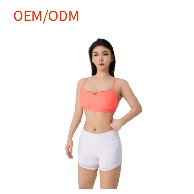Solid Color Multiple Shoulder Straps Underwear Sports Top Chest Pad Strapless Cross Back Women Fitness Sports Bra