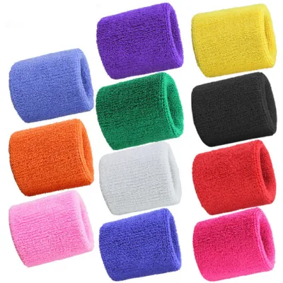 Athletic Cotton Sweatbands Support Wrist Brace Sport Custom Promotional Wristbands