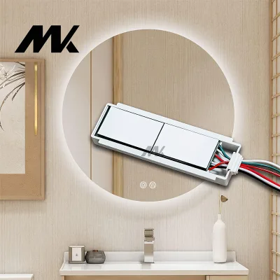 12V Anti-Fog LED Light Mirror Stepless Dimming Double Touch Sensor Switch Split Design Smart Power Supply Set Inductive Switches